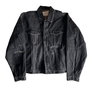 BUSCEMI New York Rare Black and Gold Denim Jacket size 50 XXL